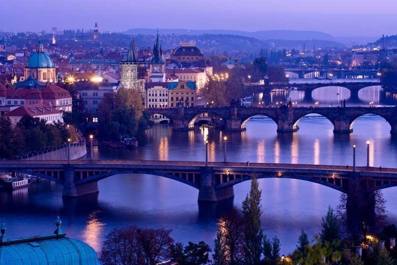 Ponts de Prague sur la Vltava