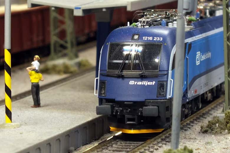Maquette d'un train tchèque au musée ferroviaire